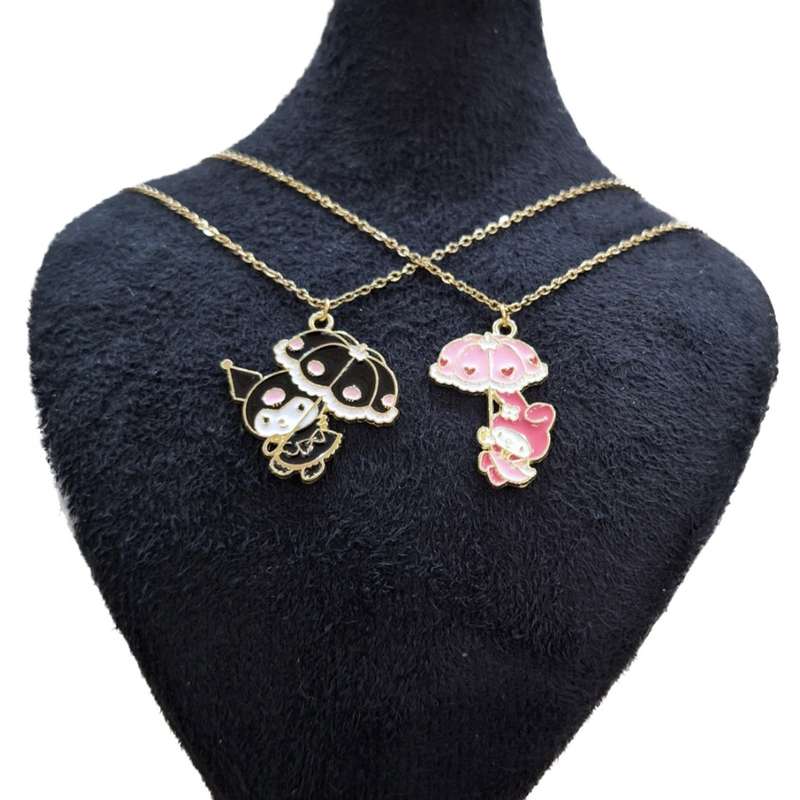 گردنبند دخترانه مدل گربه سانریو بسته دو عددی گردنبند دخترانه مدل گربه سانریو بسته دو عددی