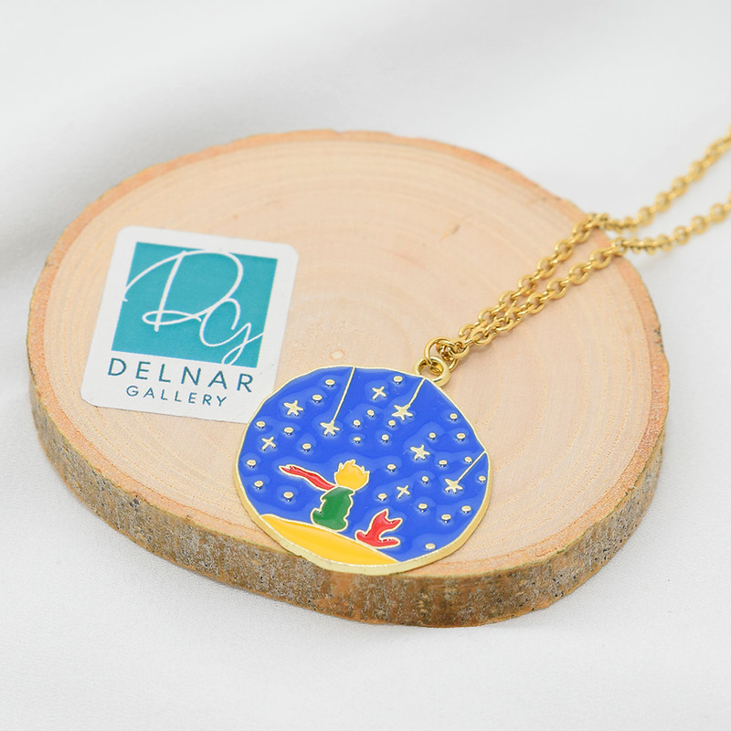 گردنبند دخترانه دلنار گالری مدل سیاره شازده کوچولو