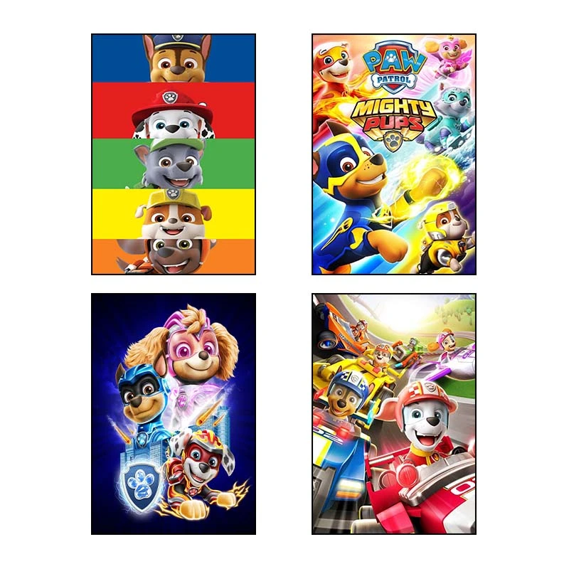 تابلو شاسي کارنيکا طرح سگ های نگهبان paw patrol کد 68867 مجموعه 4 عددی