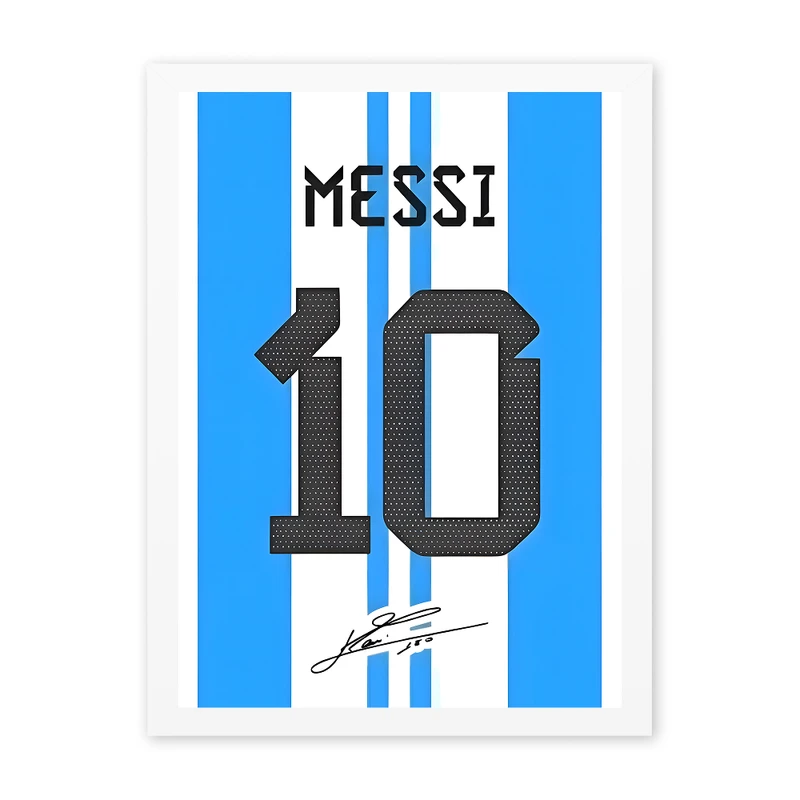 تابلو مدل دکوراتیو طرح لیونل مسی کد 1149 فریم سفید