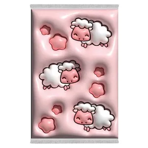 فرش پارچه‌ای دفه مدل فرشینه طرح فانتزی کد 8037