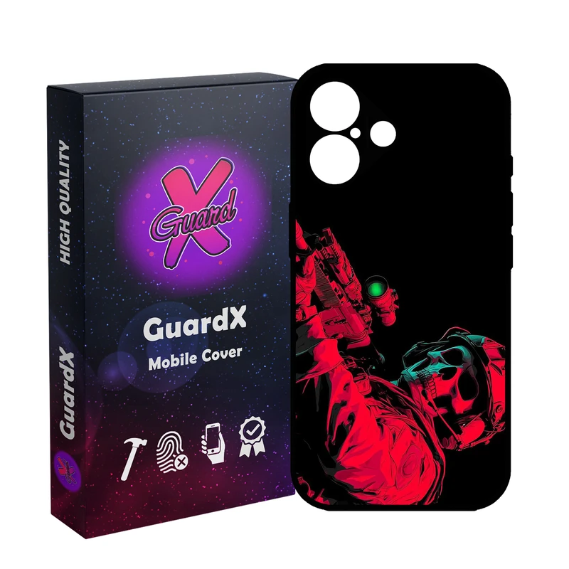 کاور گارد ایکس طرح Ghost COD مدل 10857 مناسب برای گوشی موبایل اپل iPhone 16