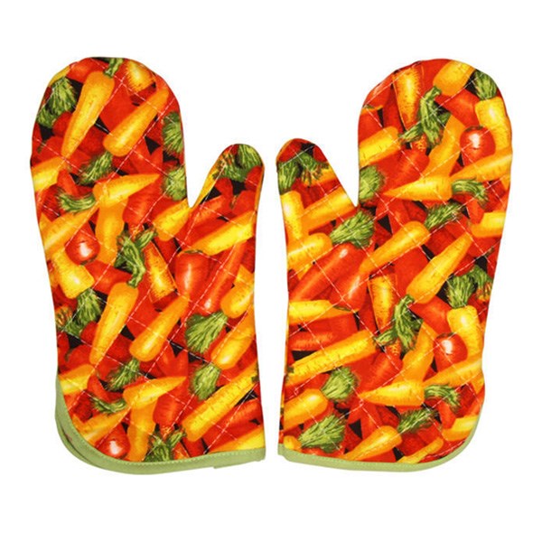 دستکش جفتی فر چاپی 30 × 13 رزین تاژ طرح هویج