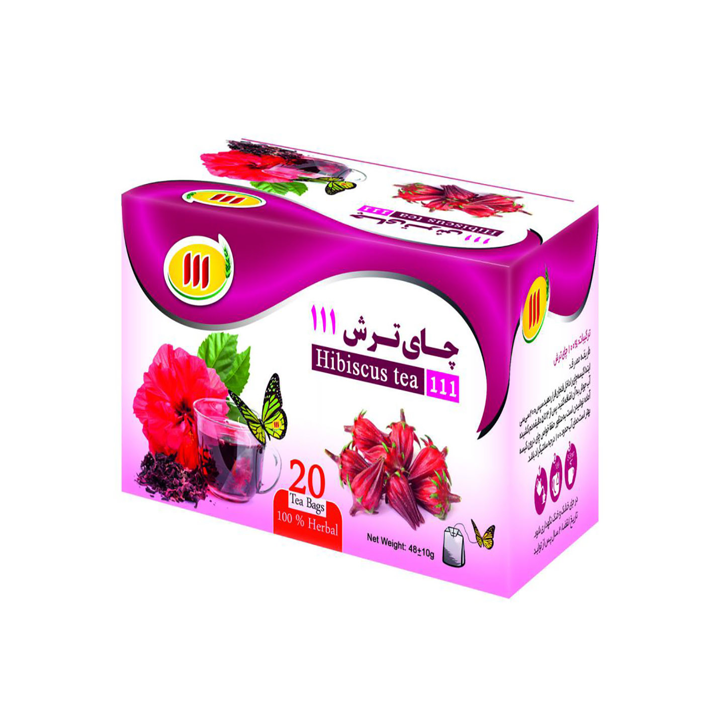 دمنوش چای ترش 111 بسته 20عددی