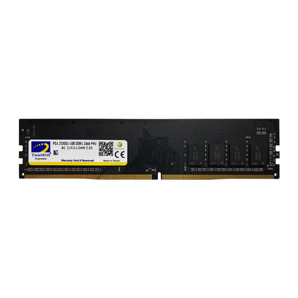 رم کامپیوتر DDR4 تک کاناله 2666 مگاهرتز CL19 توین موس مدل Mainstream ظرفیت 4 گیگابایت