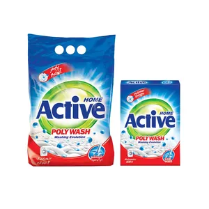 پودر ماشین لباسشویی اکتیو مدل Poly Wash وزن 2 کیلوگرم به همراه پودر ماشین لباسشویی اکتیو مدل Poly Wash وزن 500 گرم