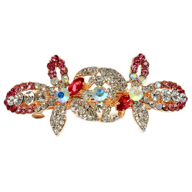 گیره مو آی جواهر طرح گل کد K55204