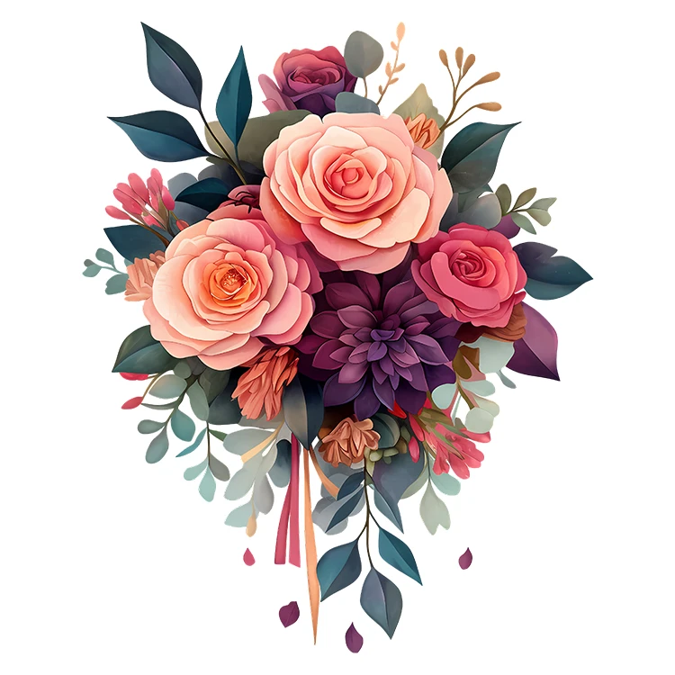 استیکر پارچه و لباس پاد آفرین مدل کارتونی طرح گل کد S6053