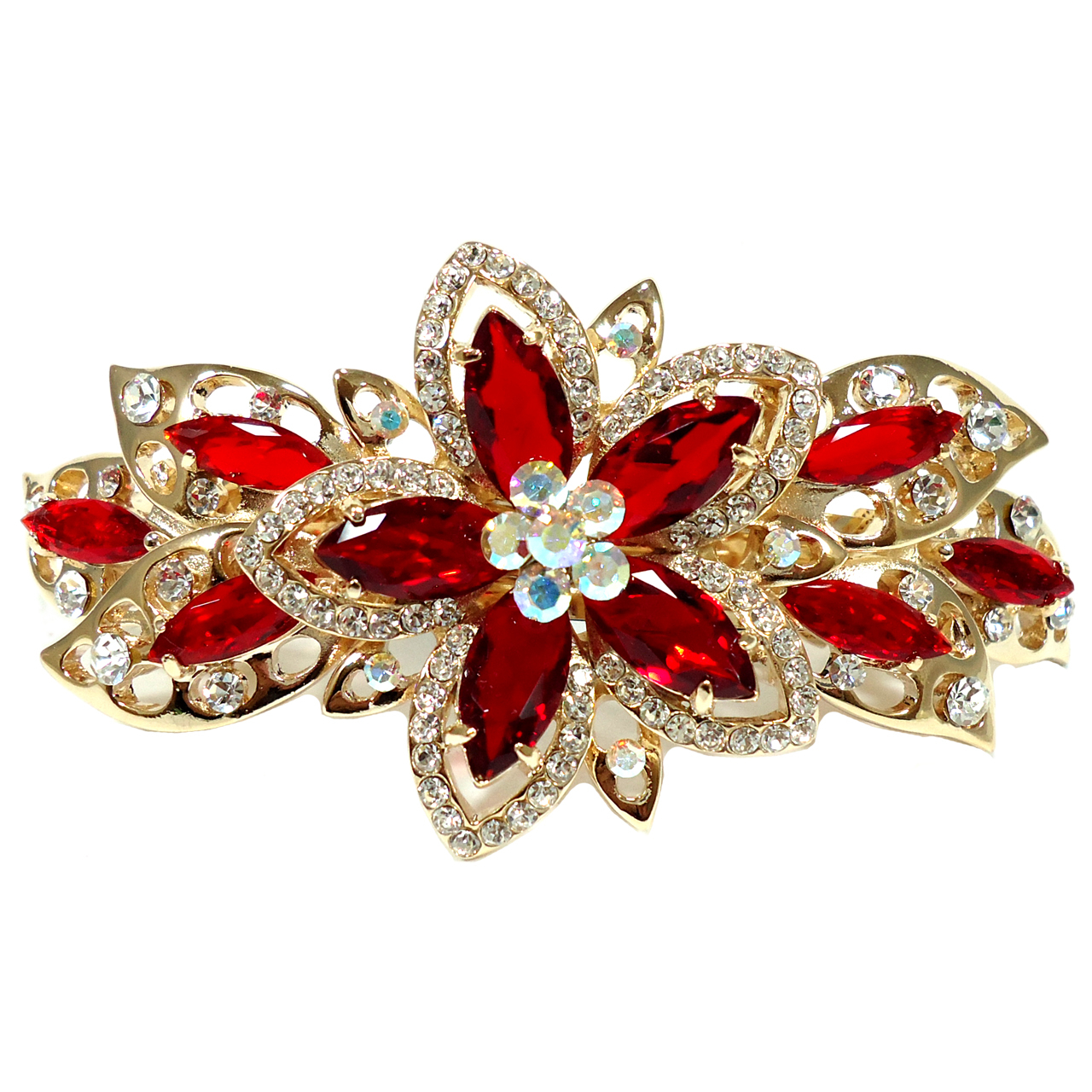 گیره مو آی جواهر طرح گل کد K55199