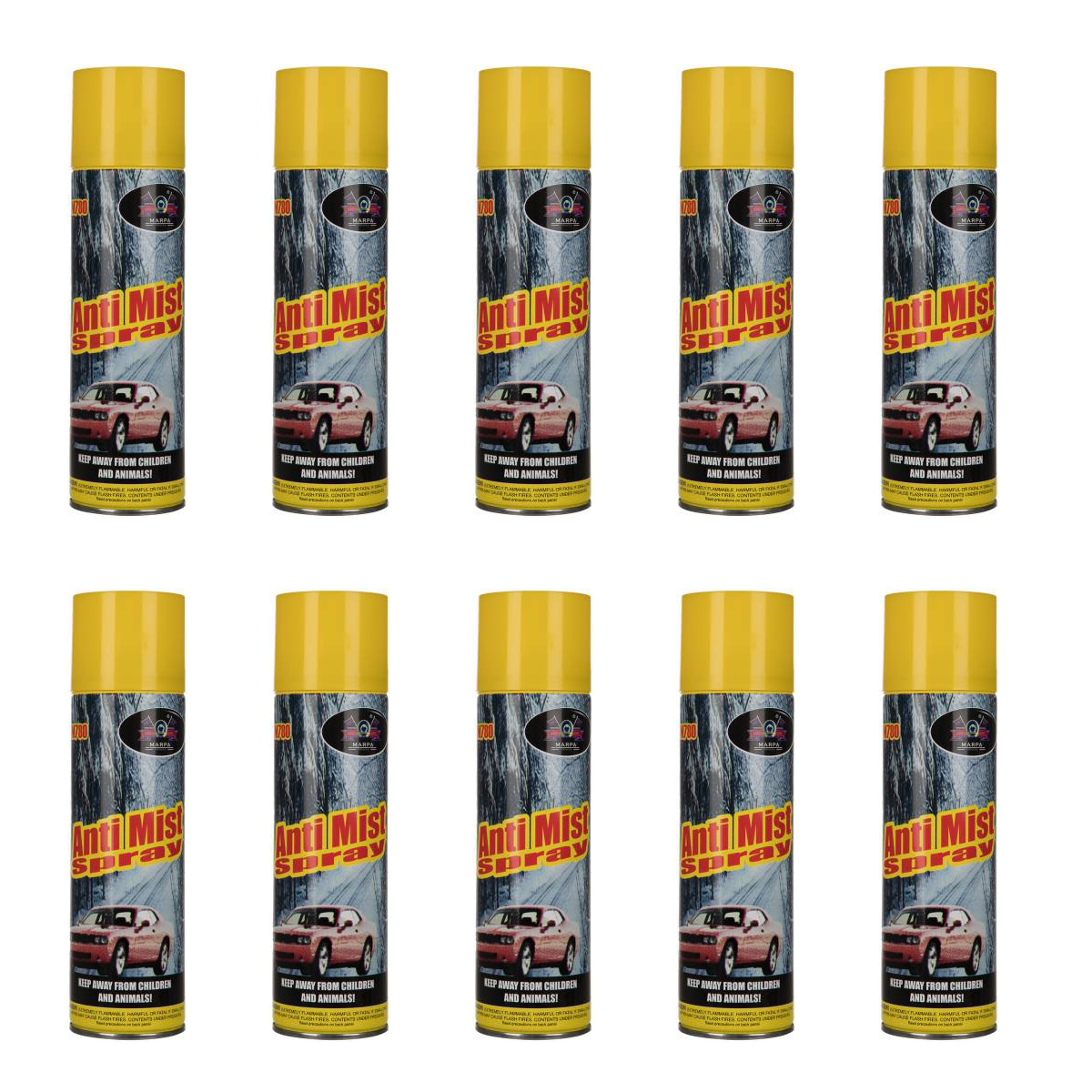 اسپری ضد بخار و یخ زدگی شیشه خودرو مارپا مدل M780 بسته 10 عددی