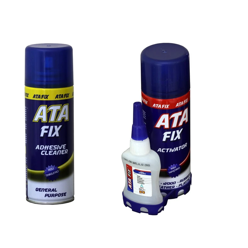 چسب 123 و اسپری حلال چسب آتا فیکس مدل M002  حجم 50 میلی لیتر