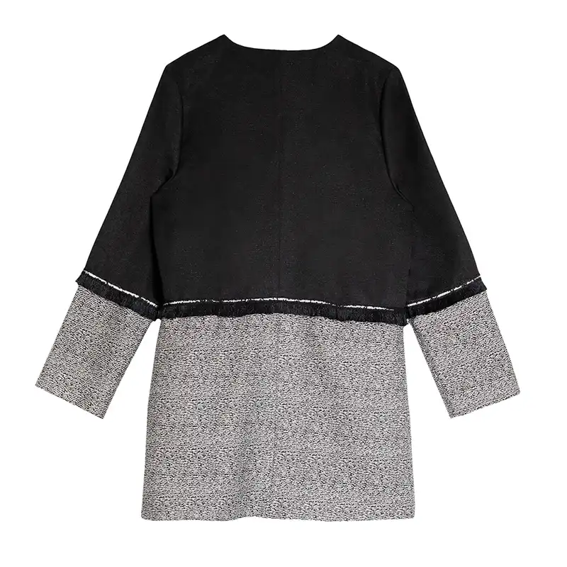 مانتو کتی زنانه برنس مدل آناشید رنگ مشکی سفید