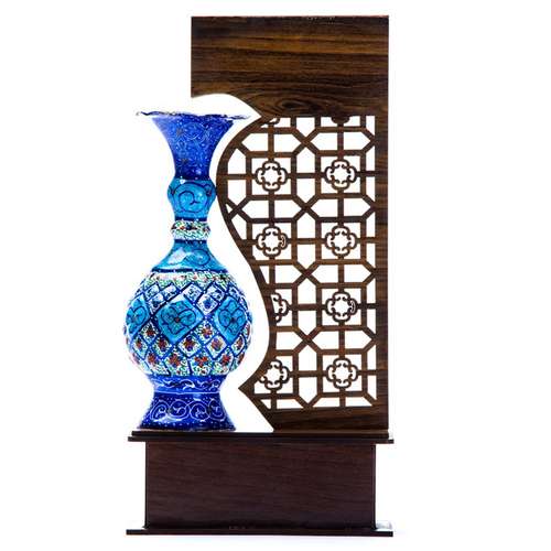 تندیس میناکاری گلدان مدل 1235 ارتفاع 16 سانتی متر