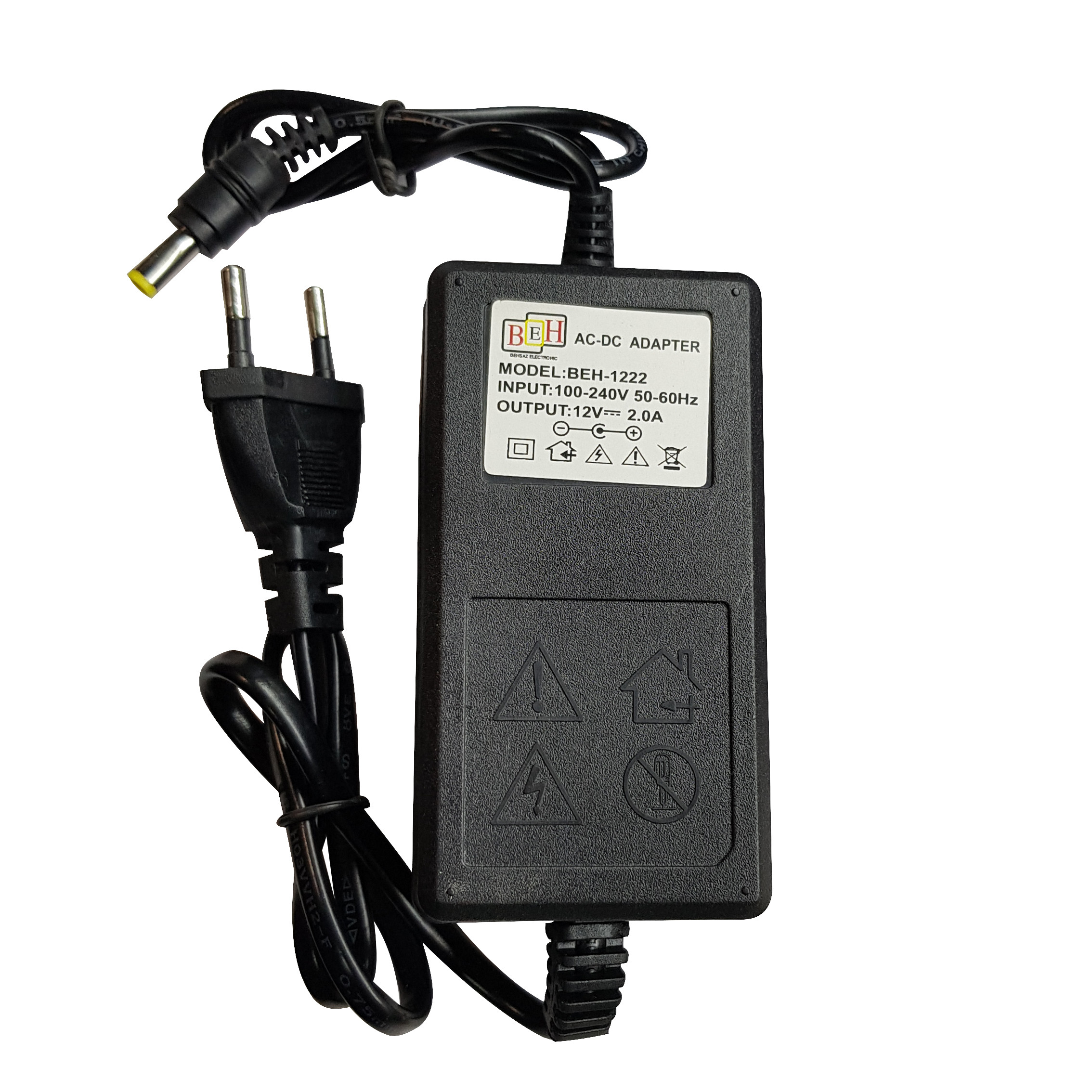 آداپتور 12 ولت 2 آمپر بهساز الکتریک مدل BEH-1222