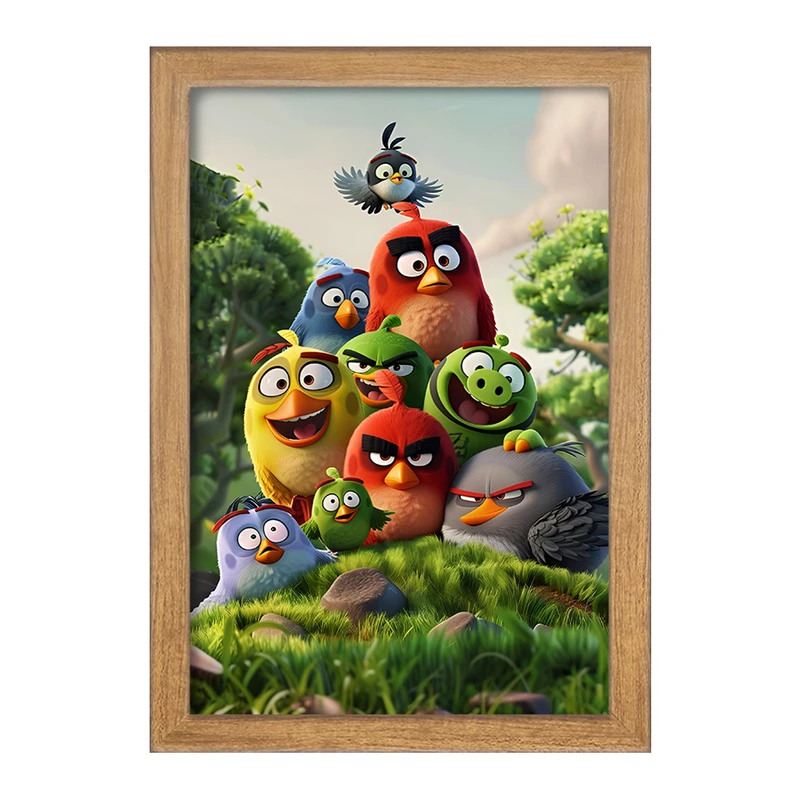 تابلو خندالو مدل پرندگان خشمگین (Angry Birds) کد F6971