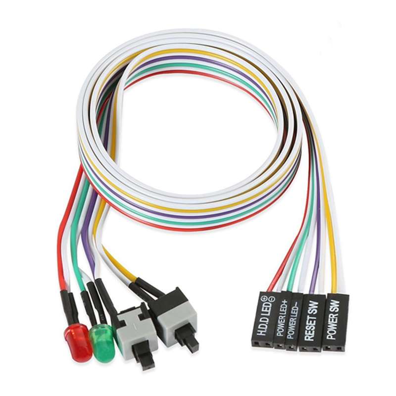 کلید سوییچ و ریست کامپیوتر مدل 2KEY+2LED کلید سوییچ و ریست کامپیوتر مدل 2KEY+2LED
