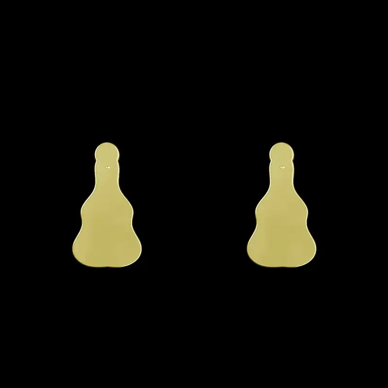 گوشواره طلا 18 عیار زنانه مدوپد مدل هندسی کد GA1-15054