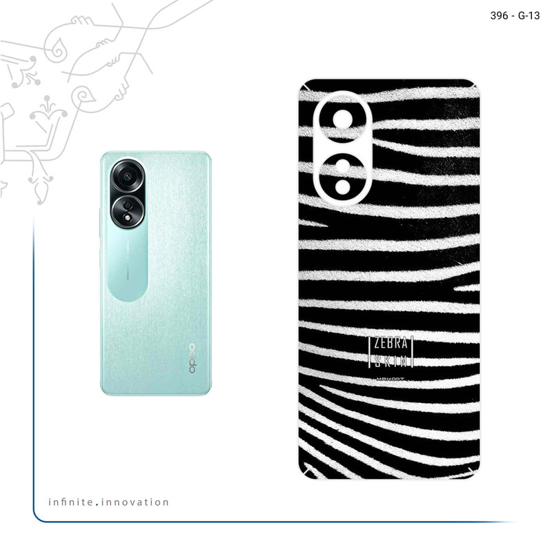 برچسب پوششی ماهوت مدل Zebra Skin مناسب برای گوشی موبایل اپو A58 4G