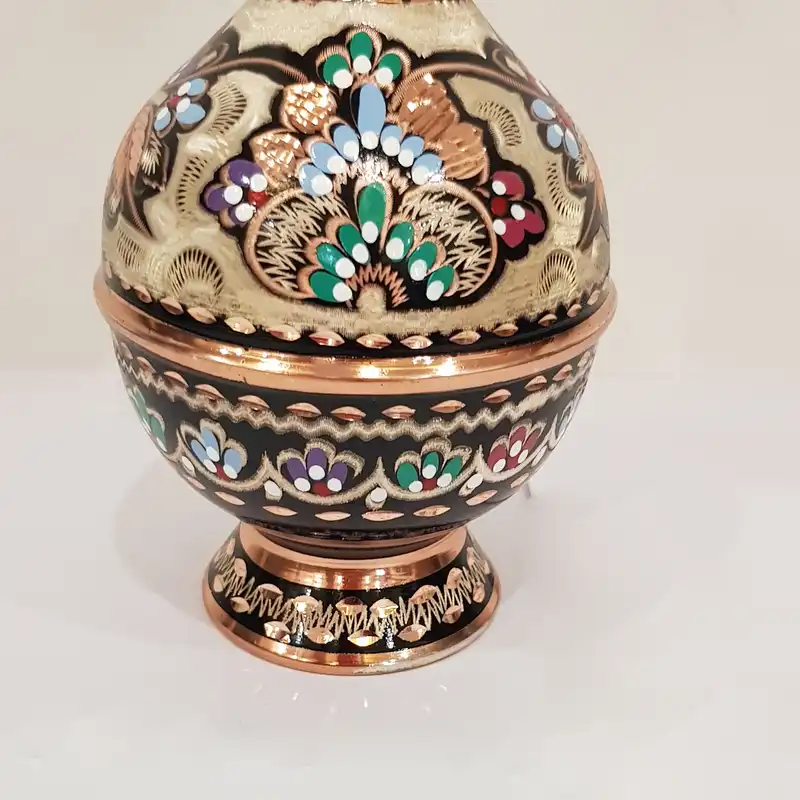 گلدان میناکاری طرح سه لبه مدل رومیزی کد 133