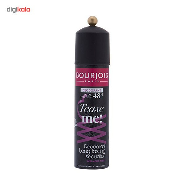 اسپری ضد تعریق زنانه بورژوآ مدل Tease me حجم 150 میلی لیتر
