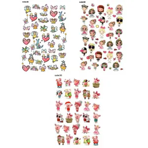 برچسب لنز ناخن طرح عروسکی کد 003 مجموعه 3 عددی 