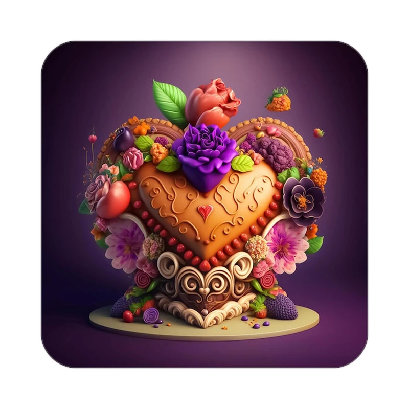 زیر لیوانی کاکتی مدل عاشقانه کد mp12342