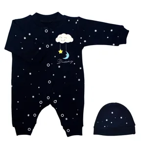 ست سرهمی و کلاه نوزادی مدل شب