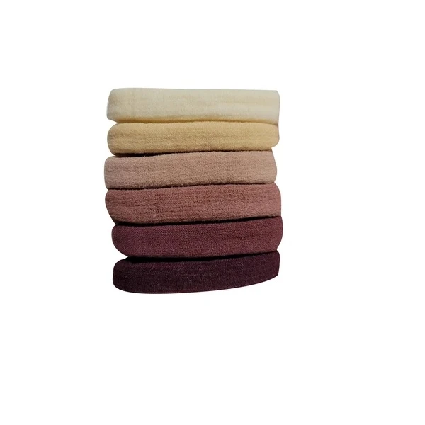 کش مو زنانه مدل حوله ای مجموعه 6 عددی