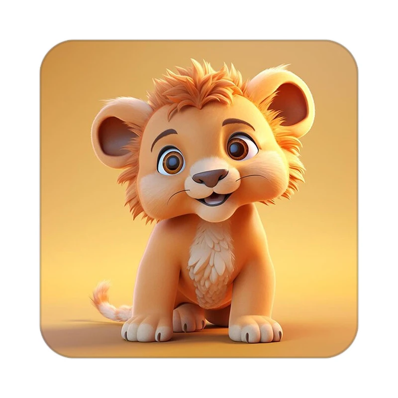 زیر لیوانی کاکتی طرح شیر مدل mp22889