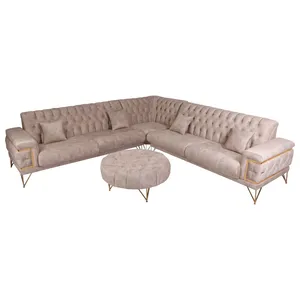 مبل نه نفره چیدانه طرح ال مدل منچستر