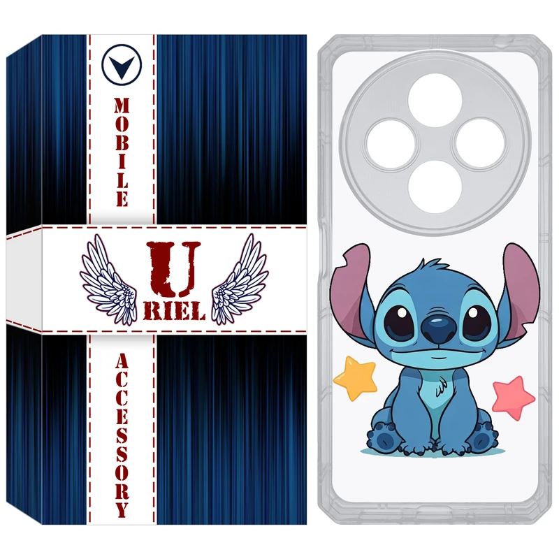 کاور یوریل مدل Clear کد 70 طرح استیچ مناسب برای گوشی موبایل شیائومی Redmi 14C / Poco C75