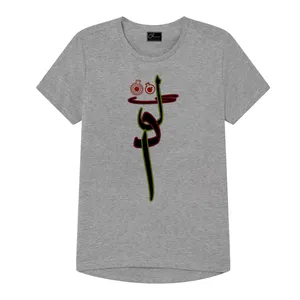 تی شرت دخترانه مدل شب یلدا  کد J58 رنگ طوسی