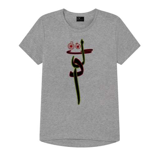 تی شرت دخترانه مدل شب یلدا کد J58 رنگ طوسی
