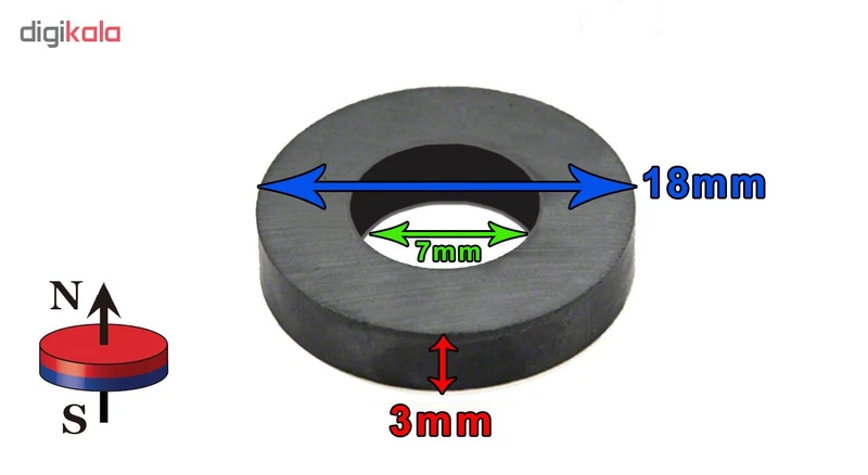 آهنربا حلقه ای مدل فریت بسته 20 عددی عکس شماره 2