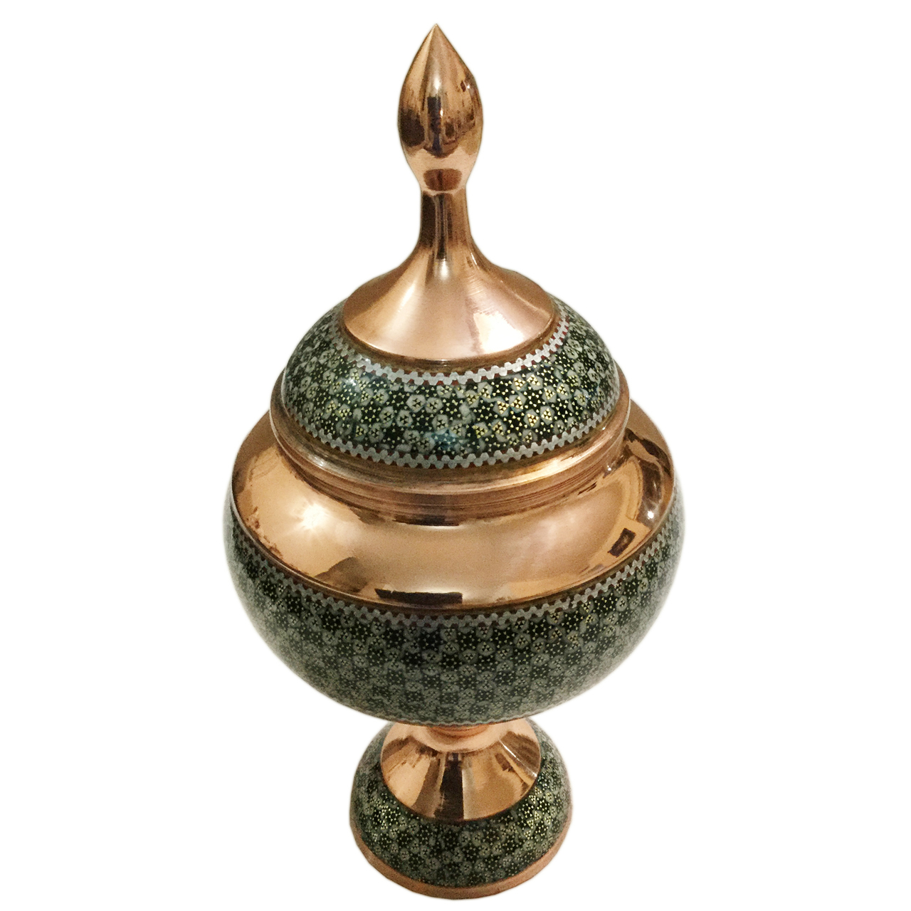 شکلات خوری مسی خاتم کاری کد 001