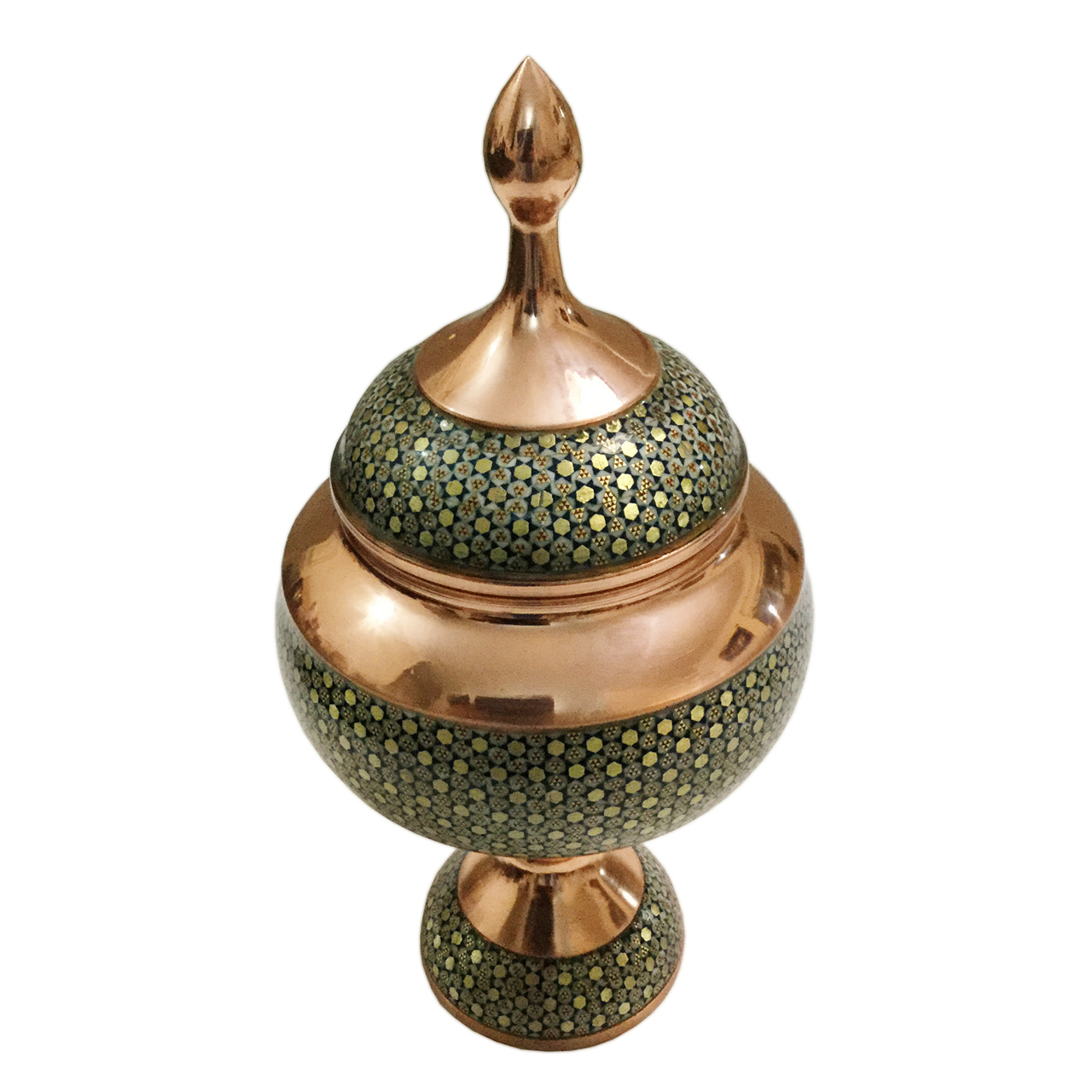 شکلات خوری مسی خاتم کاری کد 002