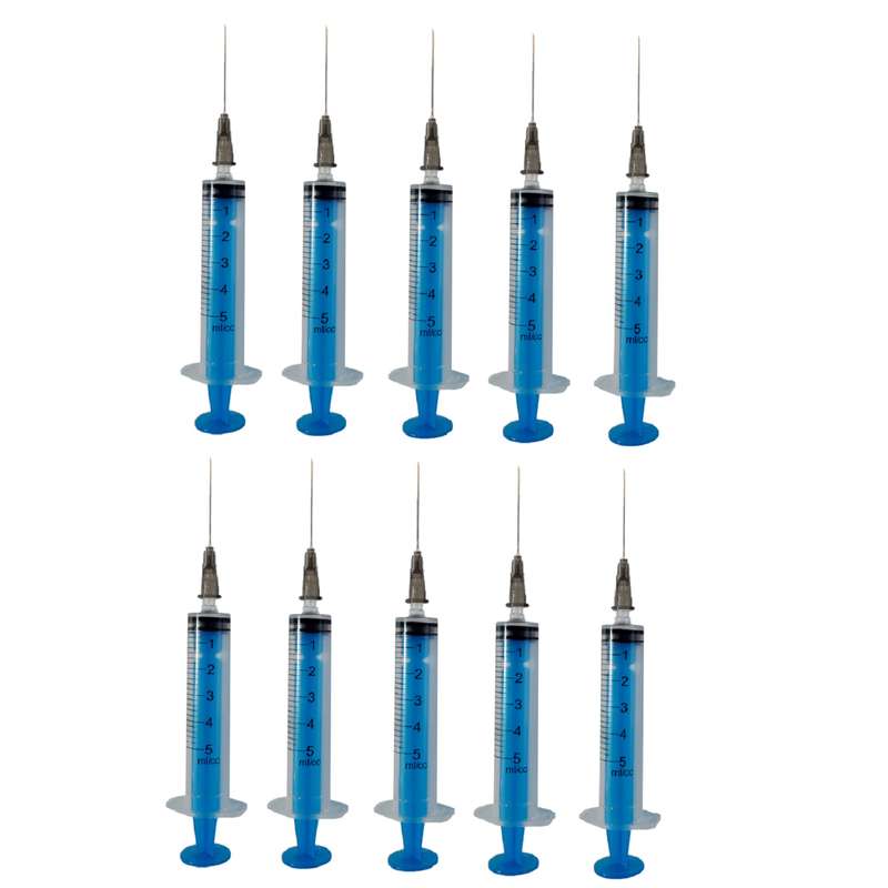 سرنگ بیک مدل پیستون دار ظرفیت 5 سی سی مجموعه 10 عددی
