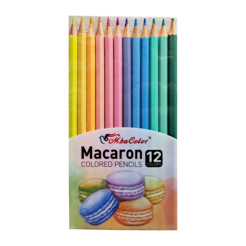 مداد رنگی 12 رنگ ماکارون مدل پاستیلی کد 650
