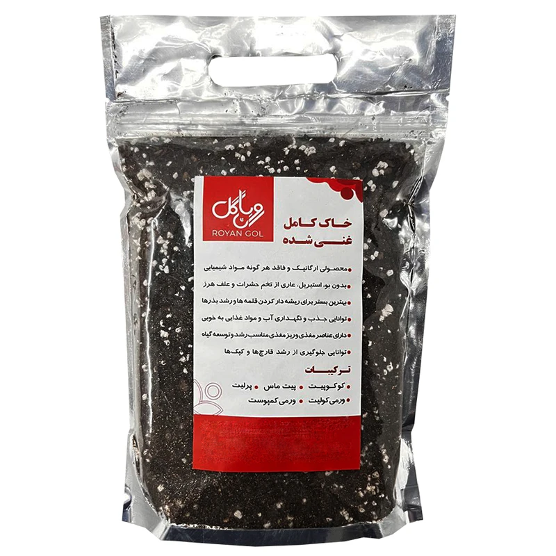 خاک کامل غنی شده رویان گل مدل KK7 حجم 7لیتر