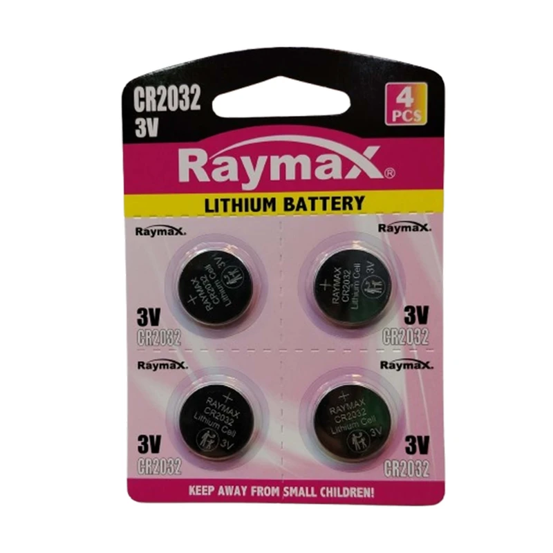 باتری سکه ای رایمکس مدل CR-2032 بسته ۴ عددی