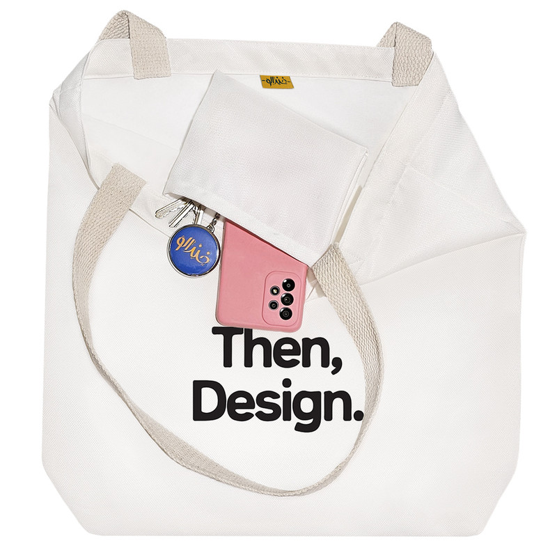 ساک خرید پارچه ای خندالو طرح دیزاین مدل توت بگ کد 6866