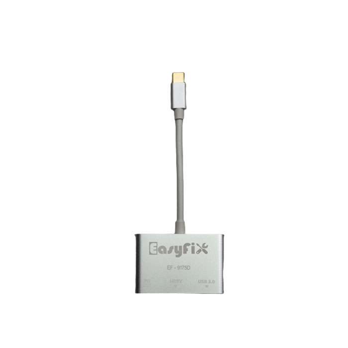 هاب سه پورت USB-C ایزی فیکس مدل EF-9175D