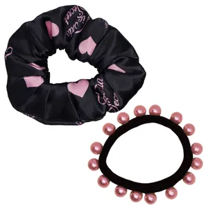 کش مو زنانه اکسسورایز مدل مروارید ساتن مجموعه 2 عددی