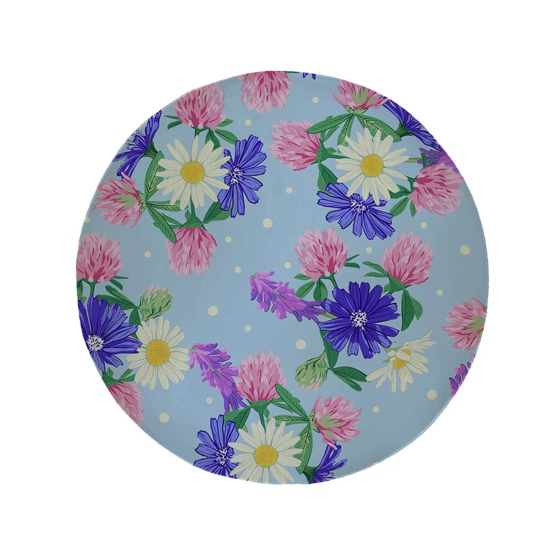 پادری مدل دایره طرح گل کد 5902 سایز 90 × 90 سانتی متر 