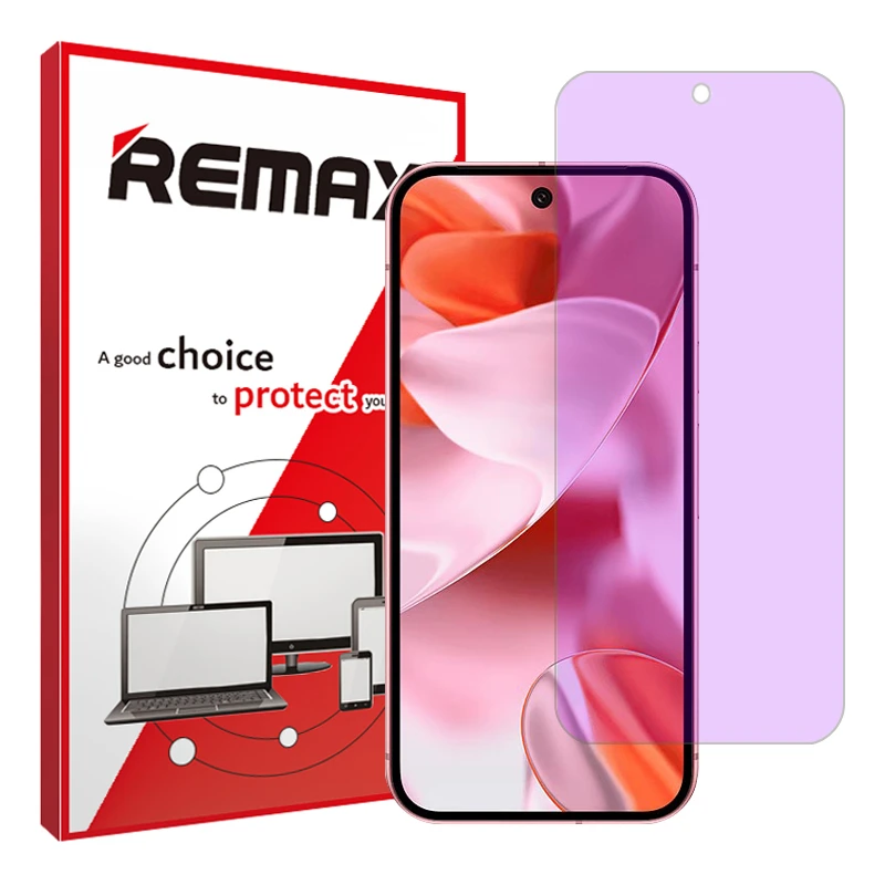 محافظ صفحه نمایش ضداشعه بنفش ریمکس مدل Resistant مناسب برای گوشی موبایل گوگل Pixel 9