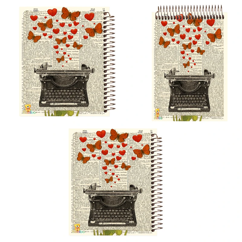 دفتر 100 برگ بانیبو مدل پروانه کد 2758 مجموعه 3 عددی