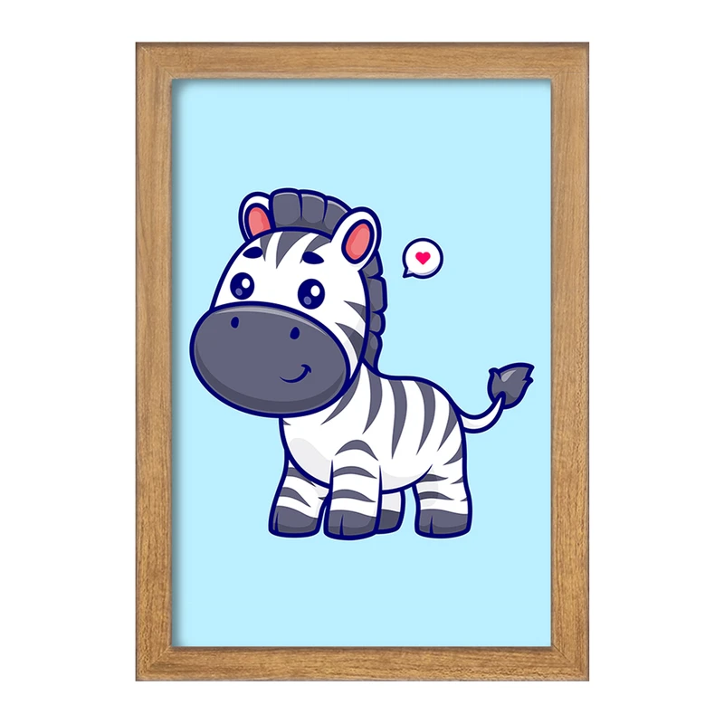 تابلو خندالو مدل حیوانات بامزه گورخر کد 29728