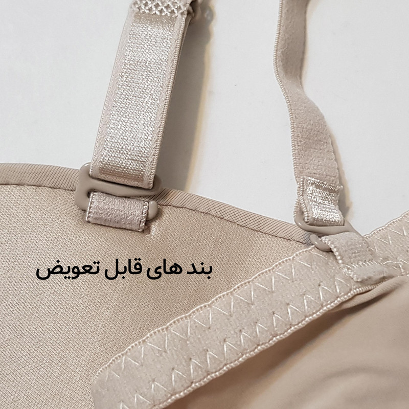 سوتین فنردار زنانه لتیسیا مدل بند متحرک کد 5267-9822 رنگ نسکافه ای