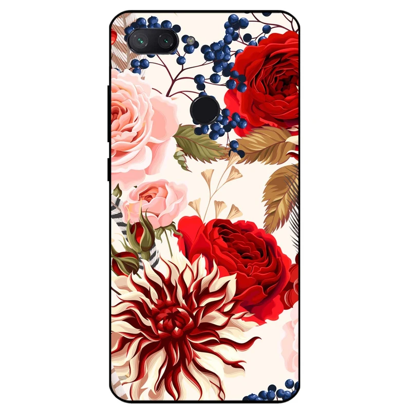 کاور مگافون طرح گل مدل 7350 مناسب برای گوشی موبایل شیائومی Mi 8 Lite     