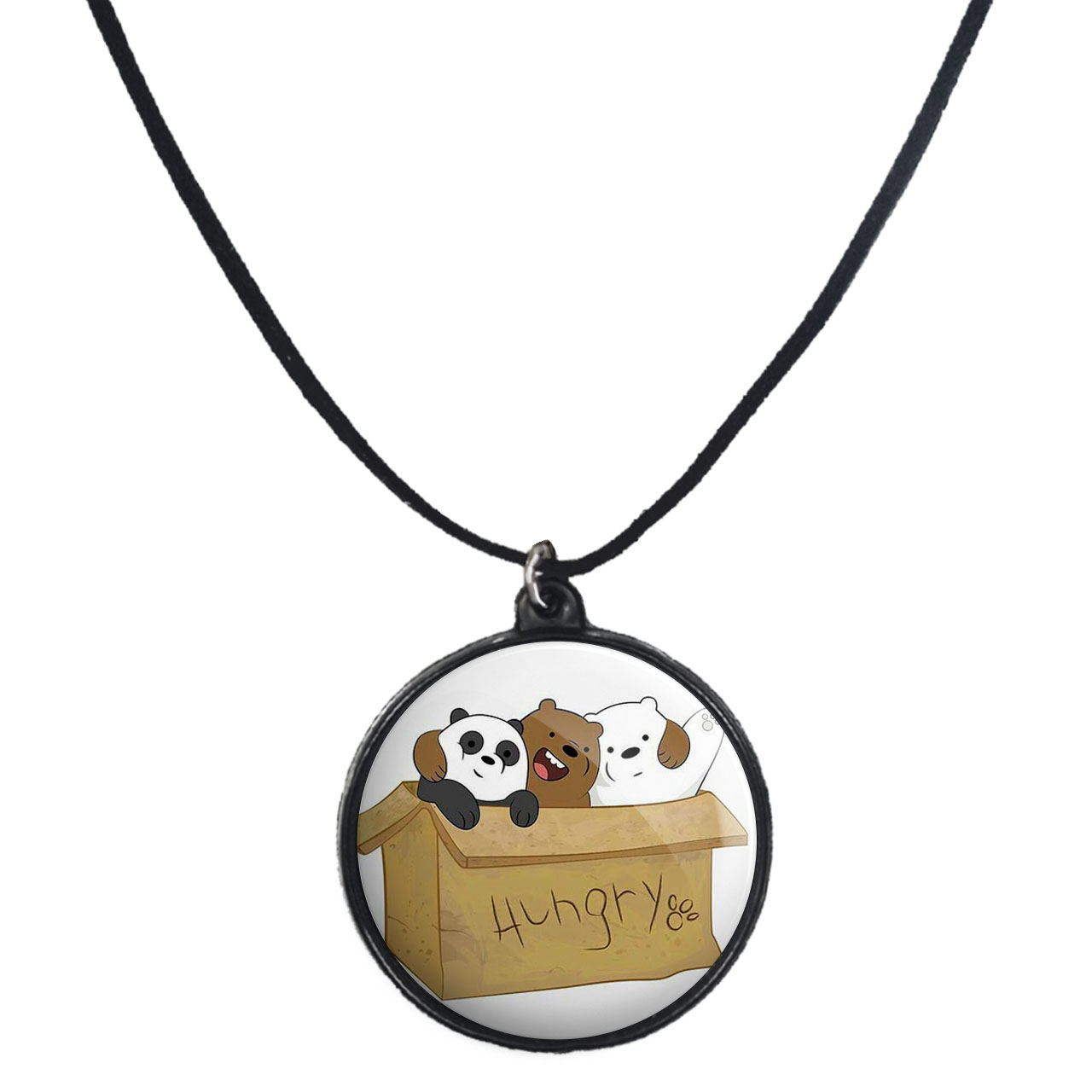 گردنبند پرمانه طرح خرس‌های کله‌فندقی کد pmb.10222 مدل دو طرفه